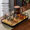 YIHUTEA Chinese Glass Tea Set with Pine Holder