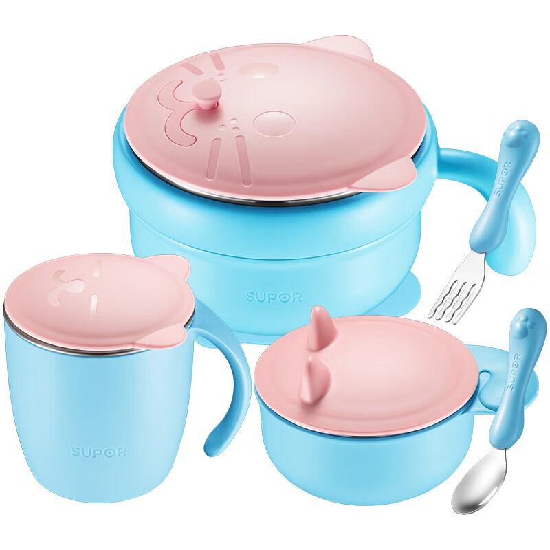 

Supor 316L Stainless Steel Insulated Suction Bowl & Spoon Set
