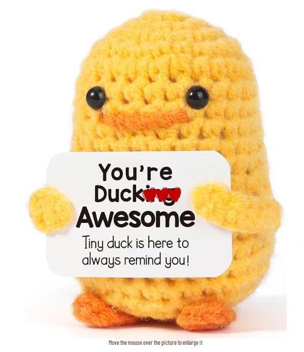 Handcrafted Wool Penguin Emoji Crochet Toy