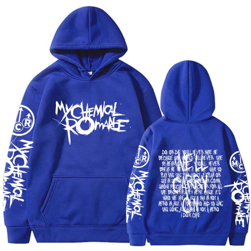 Double Sided Graphic Hoodies Streetwear Black Parade Punk Emo Rock Pullover Men's Women Hooded Sweatshirts