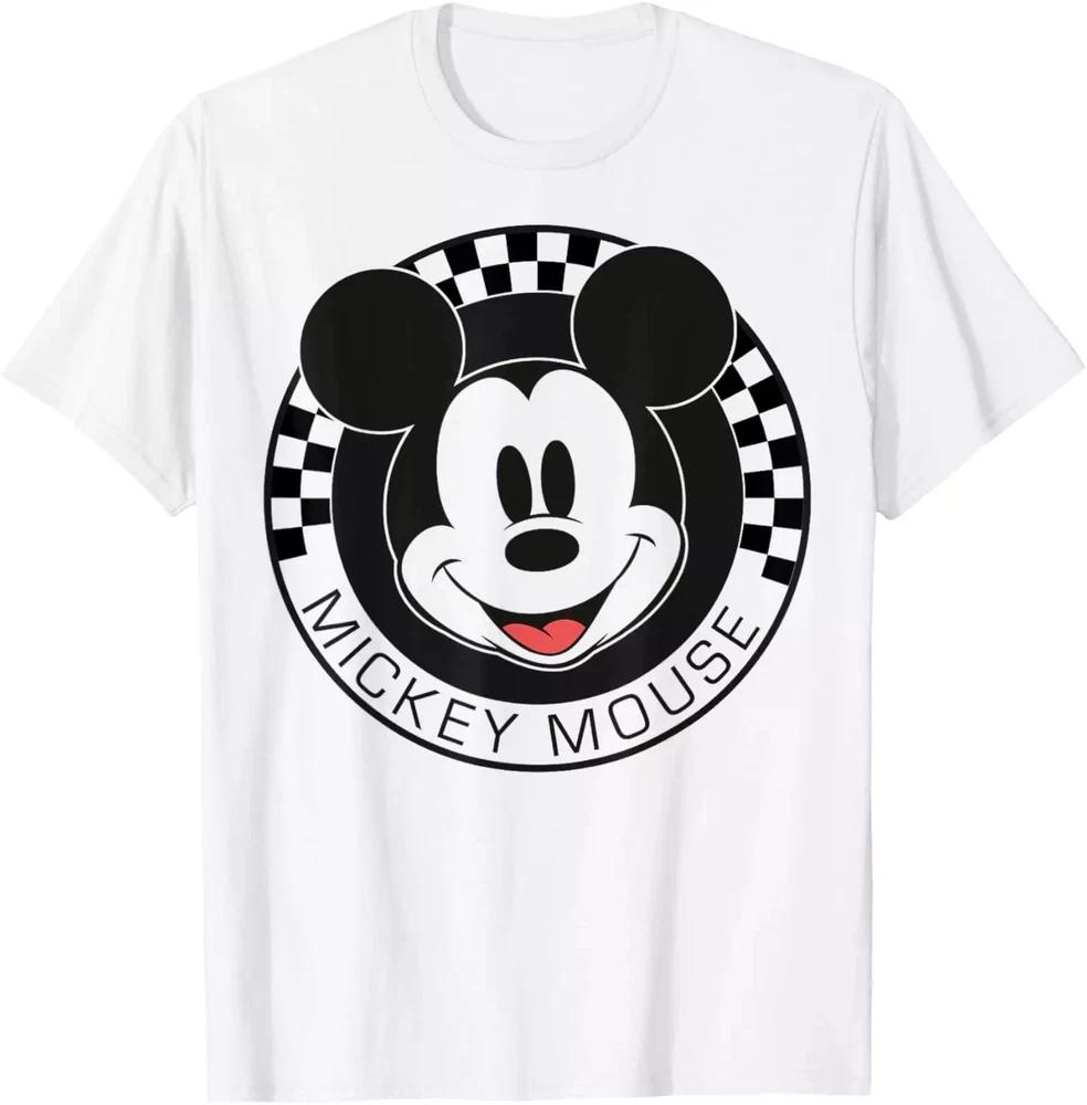 And Friends Mouse Checkerboard Circle White TShirt S