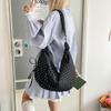Nylon Polka Dot Shoulder Bag Korean Style Large Capacity Crossbody Bag Pleated Zipper Design Ultralight Dumpling Bag for Women