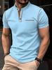 Men Solid Color Short Sleeve Button Slim Fit Casual Mens Polo Shirt