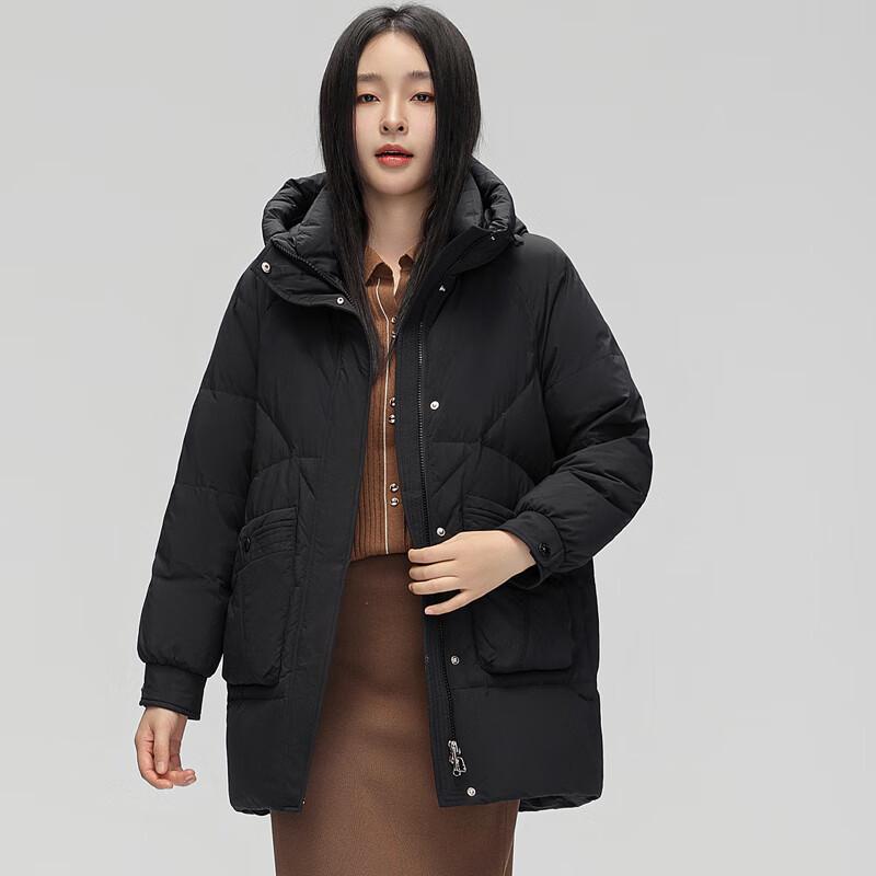 Xuezhongfei Damen Winter Kapuzenjacke Kurz Daunenjacke