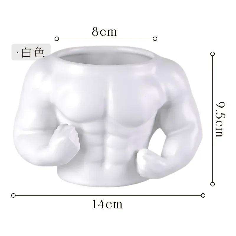 1pc 300ml New Arrivals Creative Water Cup Personality Birthday Gift To Boyfriend Boudoir Ceramic Mug Creative Beefy Muscle Cup