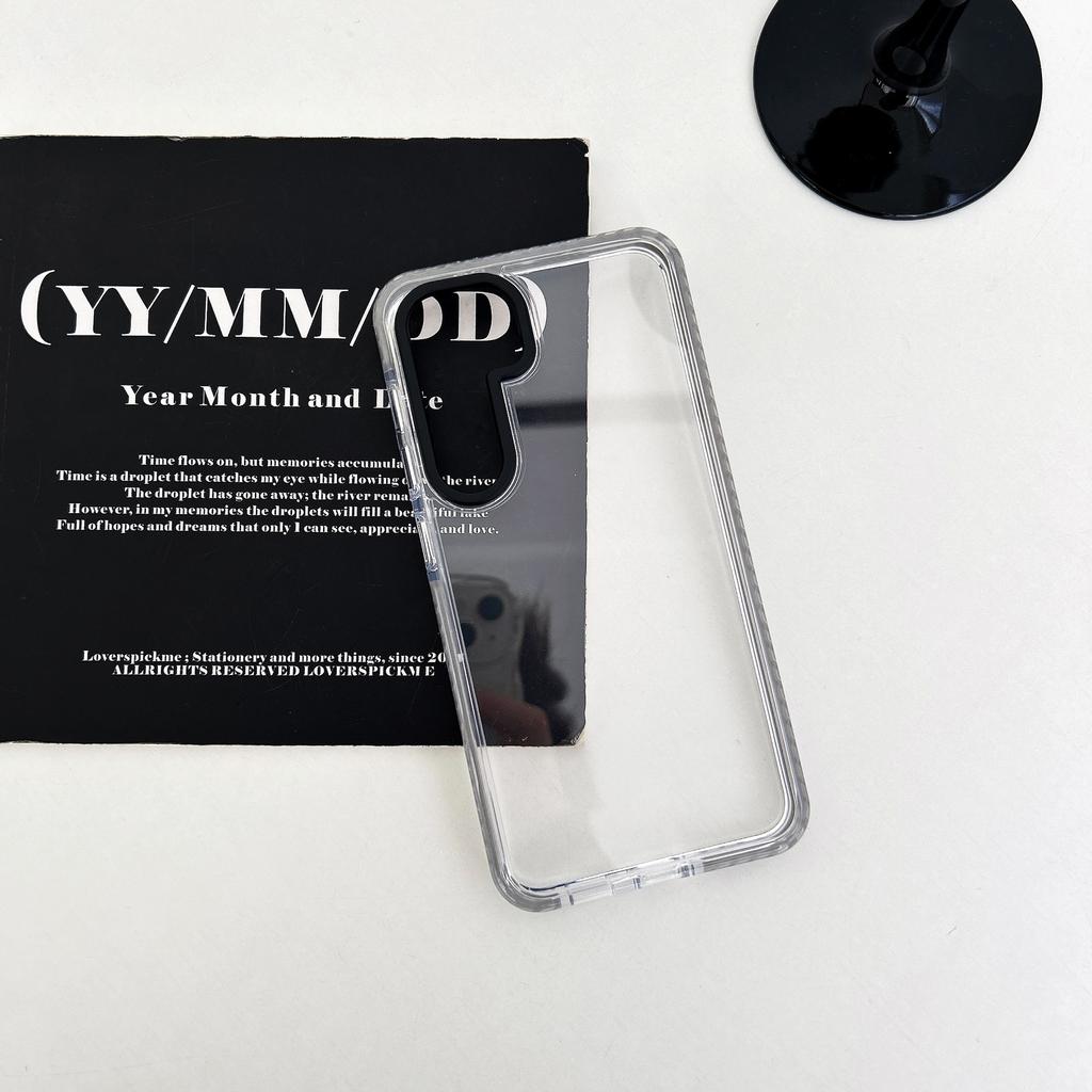 Samsung S26Ultra mobile phone case is suitable for S24plus high-transparency airbag anti-drop A56 with its own lens film protective cover.