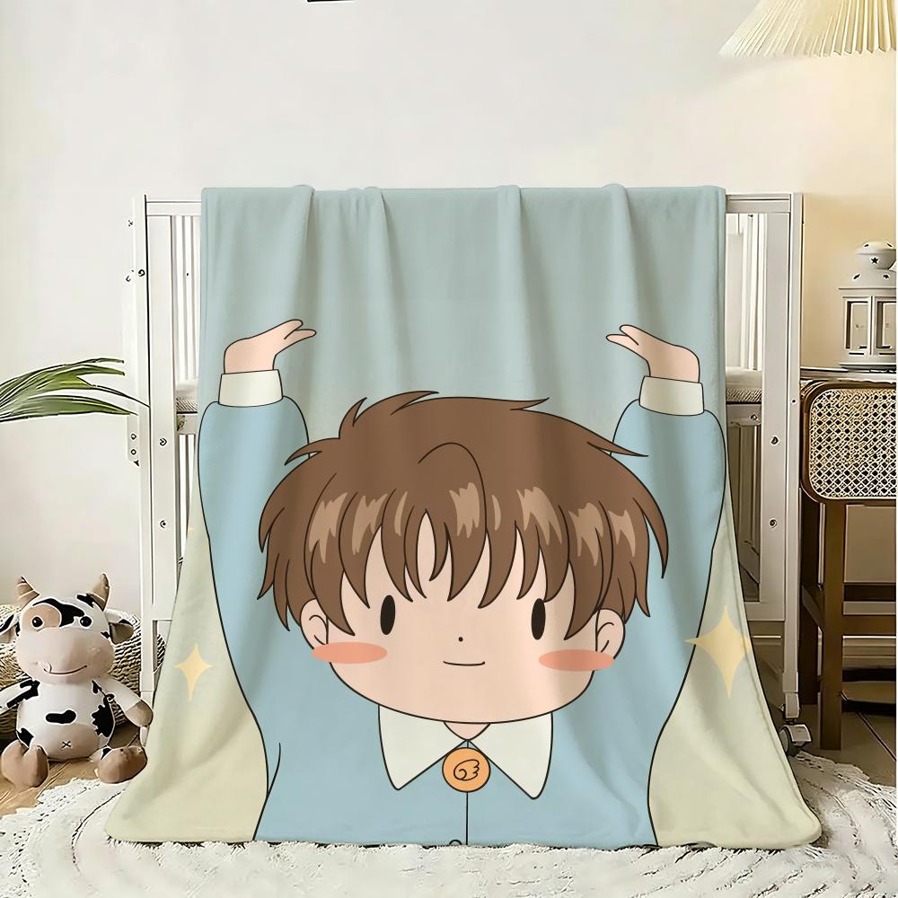 C-Cardcaptor S-Sakura Throw Soft Flannel Throw Blanket, Lightweight Breathable Summer Nap Blanket For Home Travel Cozy Decor