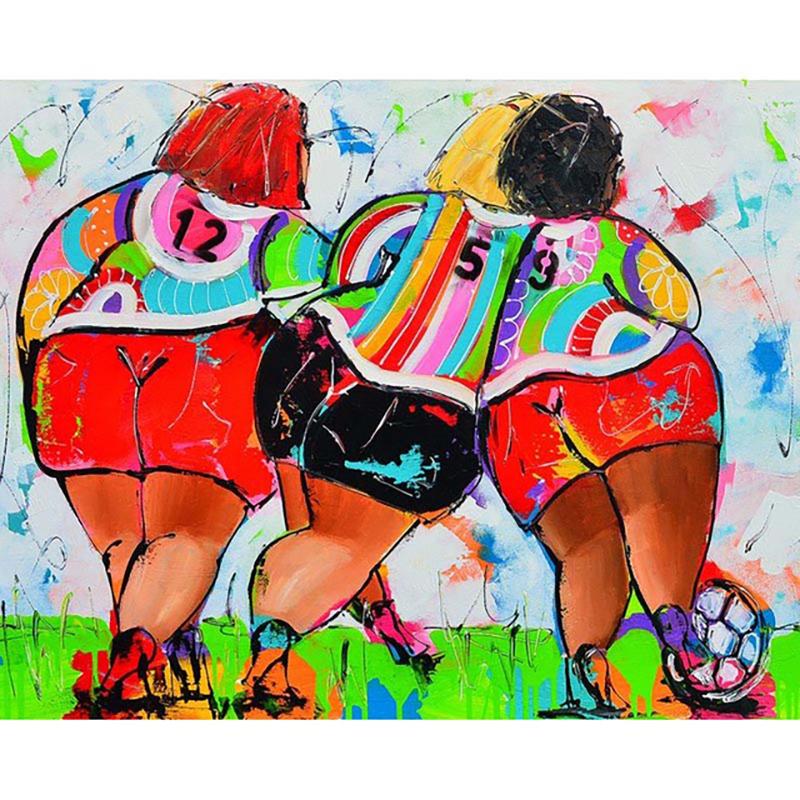 Full Round Diamond 5D DIY Sexy Women Diamond Painting Cartoon Fat Lady Diamond Embroidery Cross Stitch Mosaic Home Decor