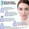 USB Rechargeable Pore Cleanser 3 Suction Levels Blackhead Extractor with 5 Heads Skin Care Tool