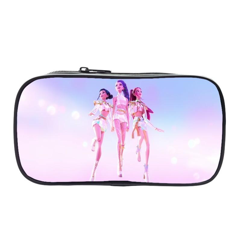 New Printed Witch Huntrix Kpop Student Pencil Bag Kpop Storage Stationery Bag Pencil Bag Men and Women