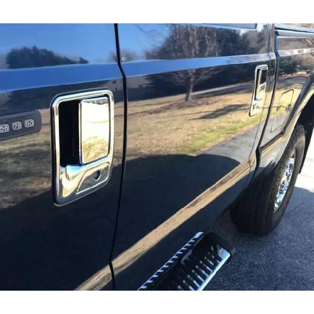Overlay Covers Chrome Door Handle Covers for Ford F250 F350 F450 SUPER DUTY 1999-2016 (4 Doors) - WITH Passenger Keyhole