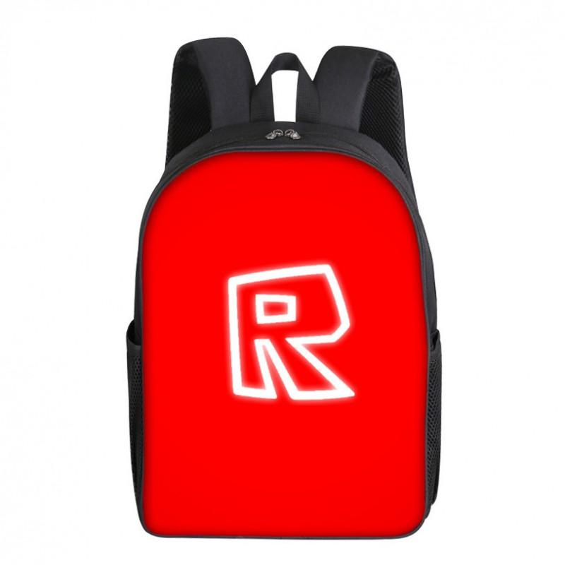 Roblox Kinderschoolrugzak Jongens Meisjes Lichtgewicht Oxford Stof Dubbele Riem Tas Met Luchtgevulde Riemen