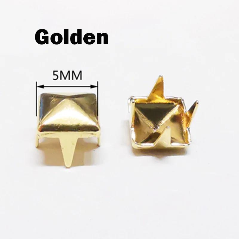 20/30/50Pcs 4~15mm Metal 4 Claw Rivets Square/Round Spike Studs Pyramid Rivets for Clothes Shoes Bags Belt Punk DIY Leathercraft