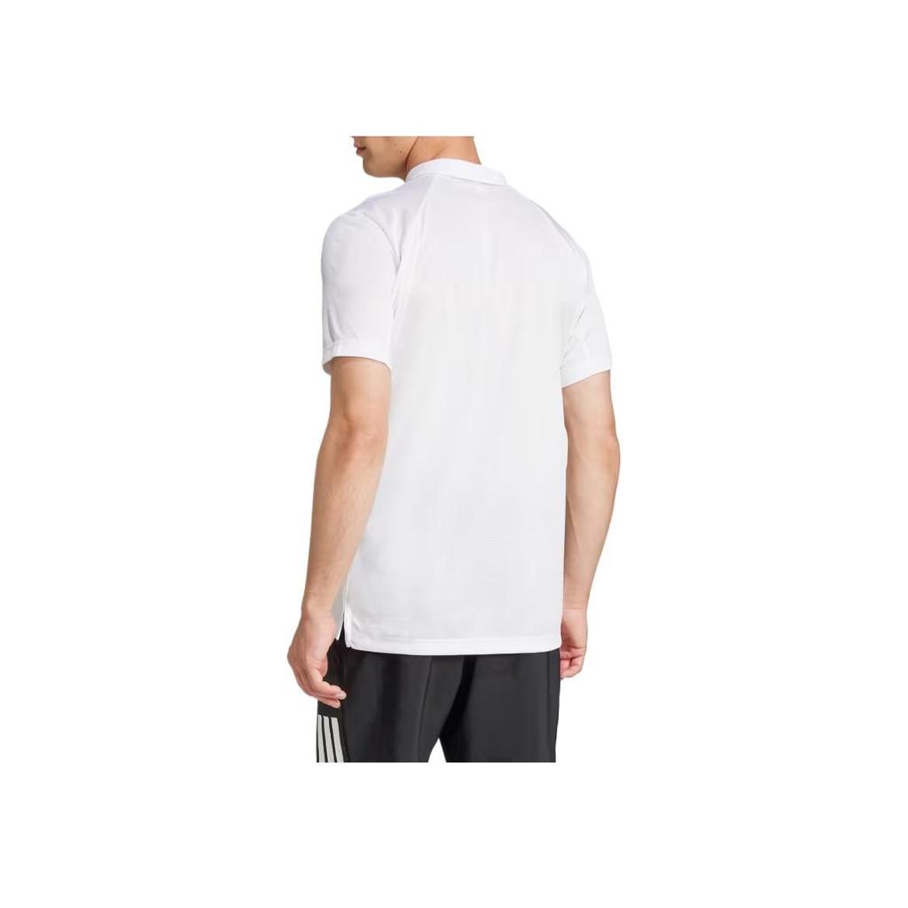 Adidas Climacool SS25 Solid Color Versatile Comfortable Simple Short Sleeve Polo Shirt Men Polo Shirts White JD8643
