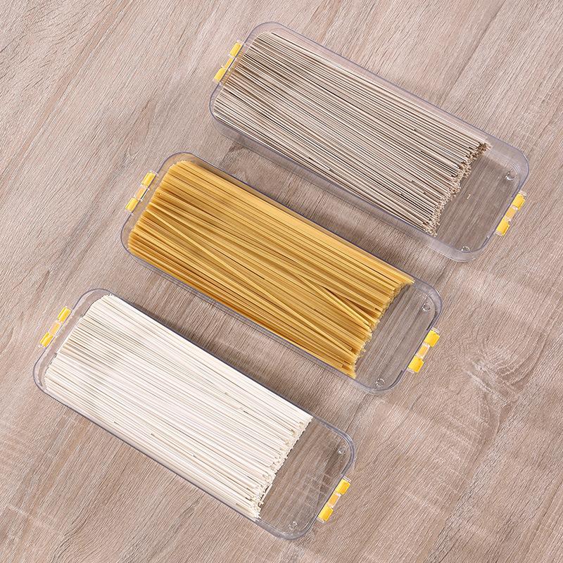 Plastic Pasta Storage Box Containers Organizer For Pantry Spaghetti Noodle Container For Kitchen Cupboard Refrigerator