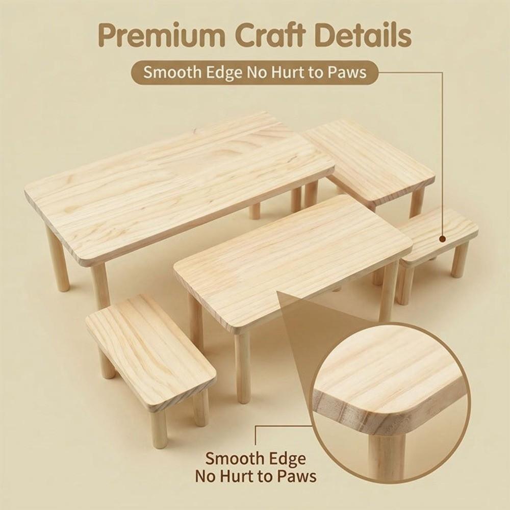 New Small Hamster Scenery Platform Solid Color Functional Playground Climbing Stand Sturdy Wooden Platform Small Pet