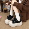 7CM thick-soled big-head casual shoes children's autumn 2026 new height-increasing muffin board shoes bread shoes