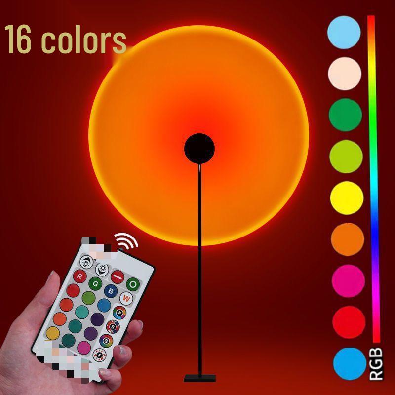 16-Color Remote-Controlled Sunset Projection Lamp 