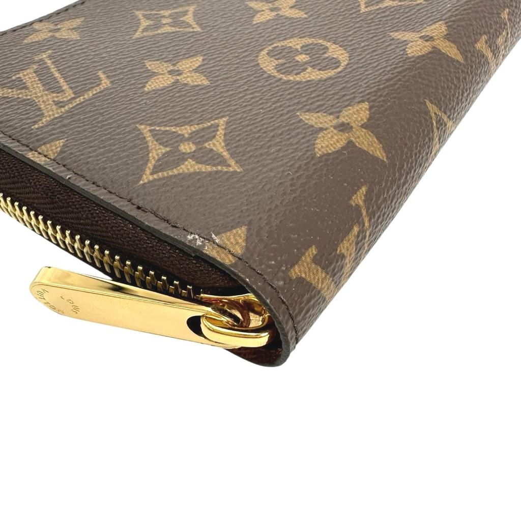 Louis Vuitton Monogram Zippy Geldbörse Monogramm-Canvas Braun Damen M42616 Gebraucht