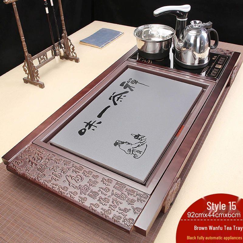 Solid Wood Automatic Kung Fu Tea Tray Set