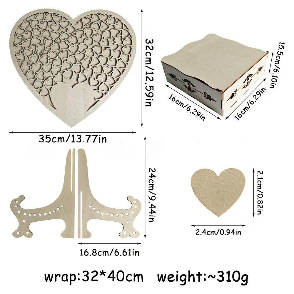 Kreatives Design Holzherzen Gästebuch Holzherzen Memoboard Hochzeitstag