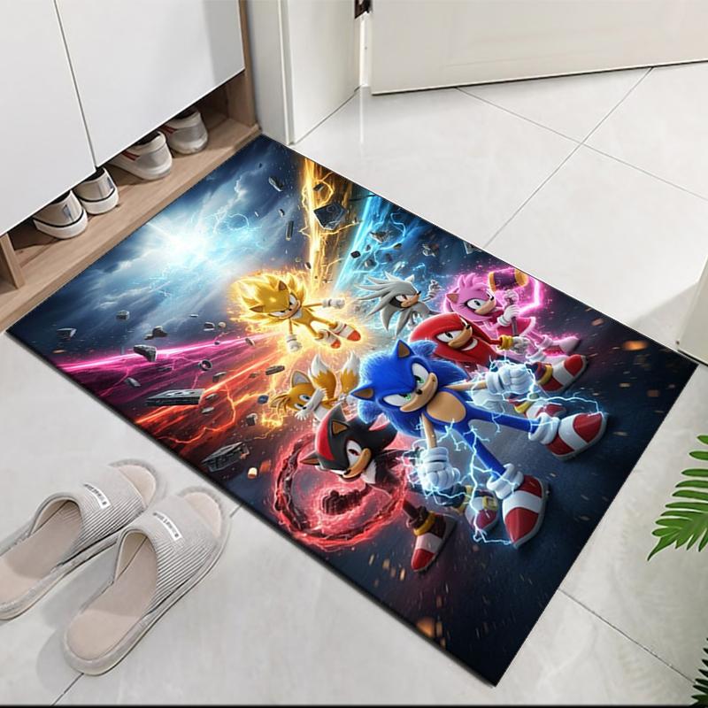 Sonic Printed Carpet, for Office Chair Living Room Bedroom Kitchen Room Decor Gifts.