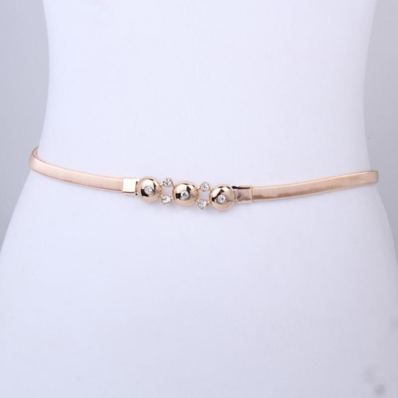Women'S Decoration Simple Thin Belt, Metal Elastic Belt Belt Belt Chain With Skirt