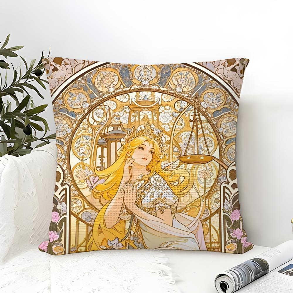 Art A-Alphonse M-Mucha Master Pillow Case linen pillow case sofa home decor cushion cover cushion cove