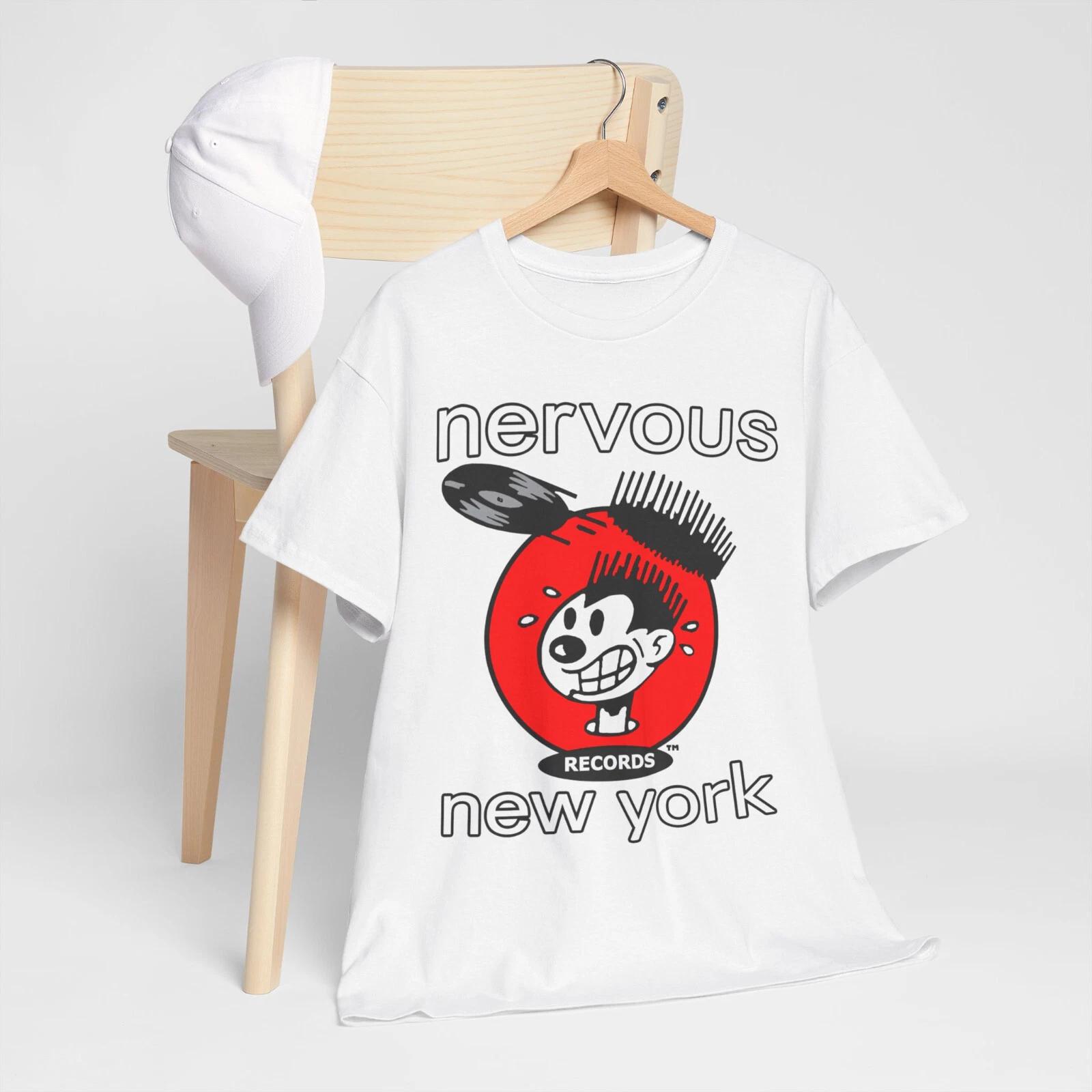 Men s and Women s T-shirts Nervous Records York white M
