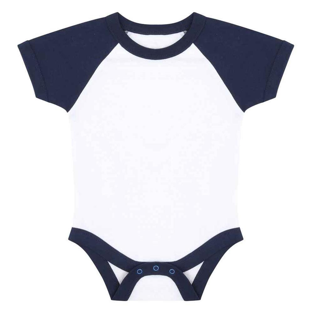 Larkwood Baby Essential Short-Sleeved Baseball Babysuit