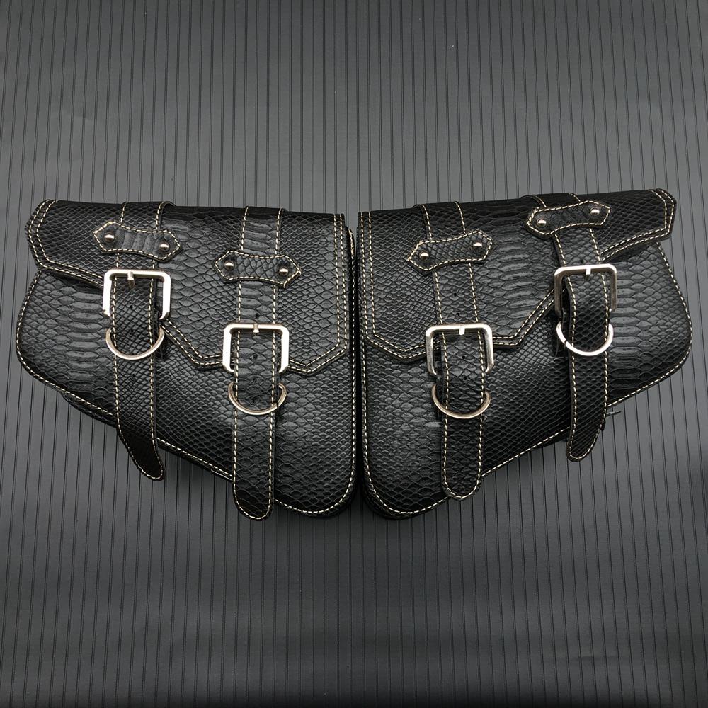 One pair Universal PU Leather Motorcycle Saddlebag for Harley Sportster for Honda Suzuki Kawasaki Yamaha