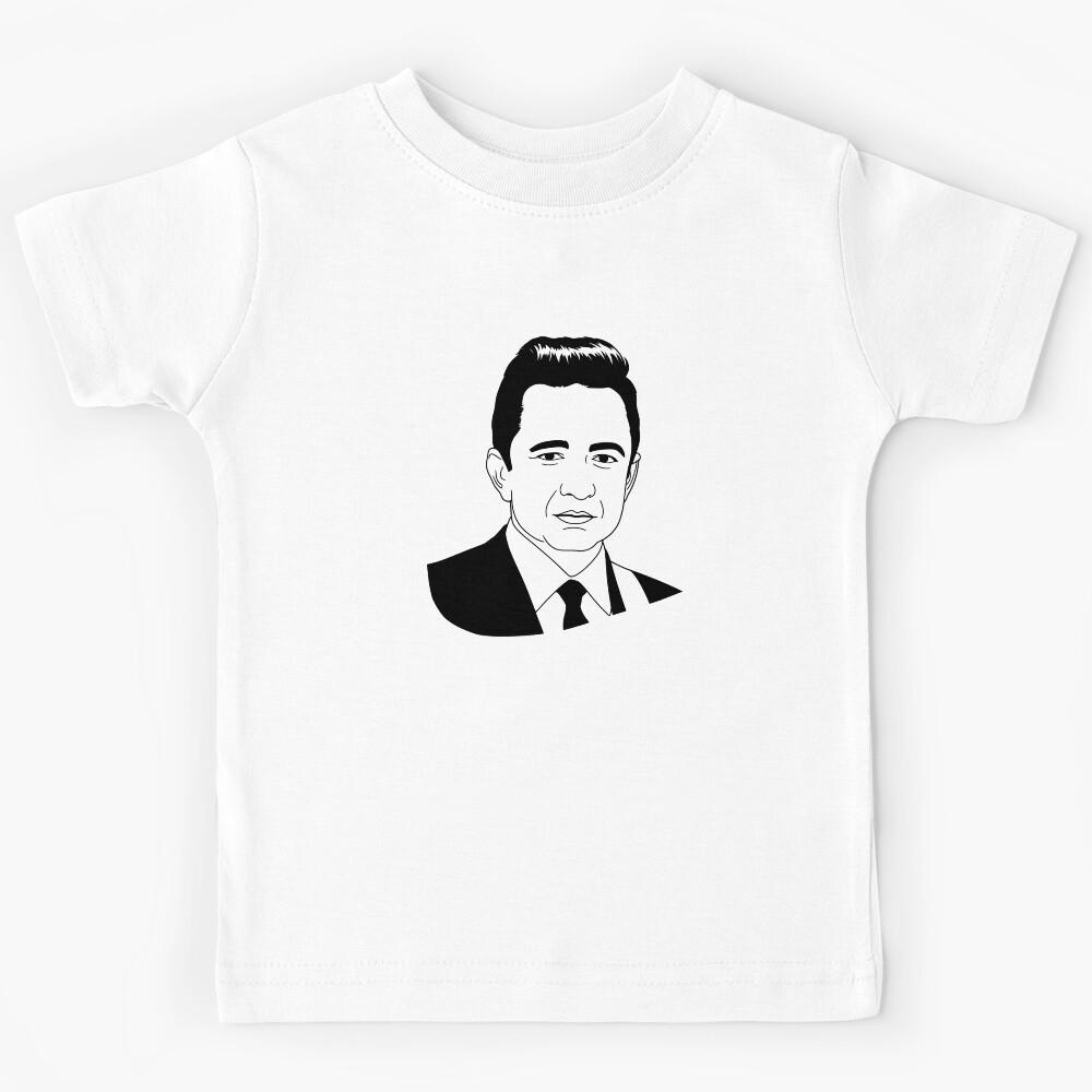 Johnny cash face Kids T-Shirt 130