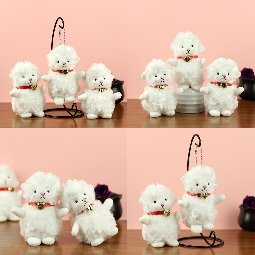 Cute Bell Sheep Plush Keychain Creative Lamb Doll Adorable Backpack Charm For Girls