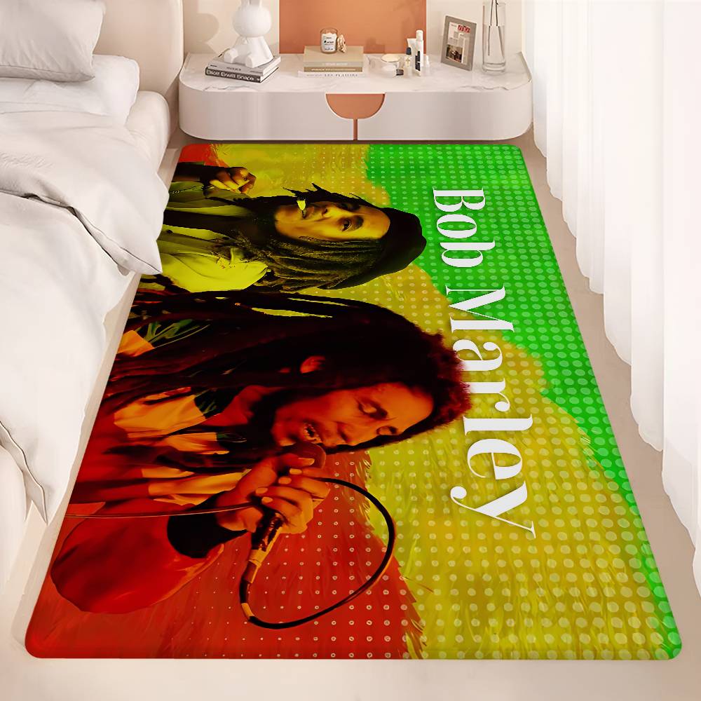 B-Bob Marley Room Mats Retro Multiple Choice Living Room Kitchen Rug Non-Slip Welcome Rug
