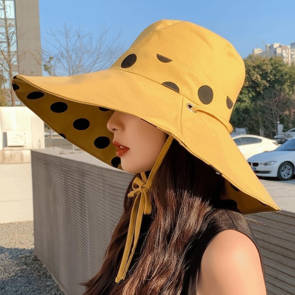 Breathable Sun Hat Wide Brim Visor Cap Fashion Bucket Hat Beach