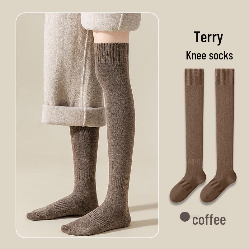 BONAS Women's Over-the-Knee Thigh High Socks - Warm, Non-Slip, Non-Binding, Thick Terry for Autumn/Winter.