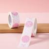 500pcs Pink and White Birthday Party Stickers - Elegant Bow design with Happy Birthday text, for Gift Wrapping, Scrapbooking