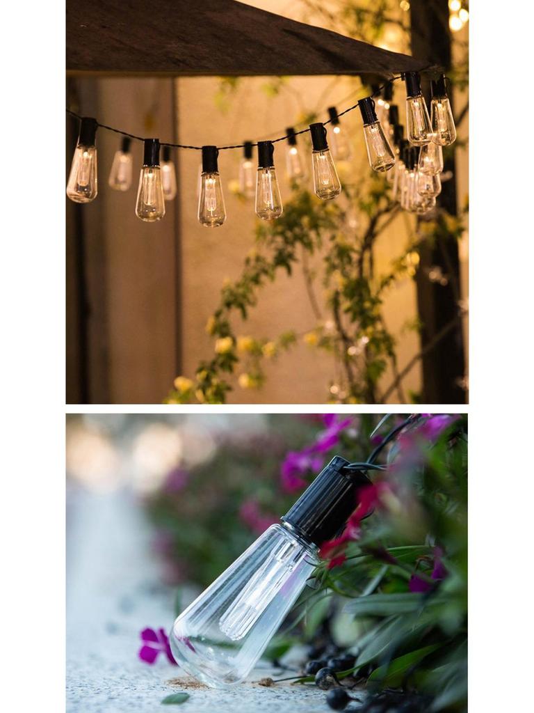 Edison Solar Papaya String Lights - Retro Outdoor Waterproof Decor