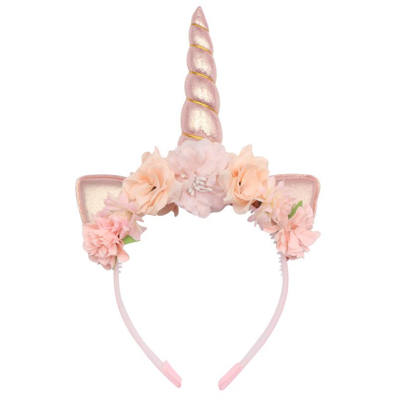 2022 New Trend Unicorn Headband Simulation Flower Headband Cat Ears Headdress Party Hair Accessories Headband