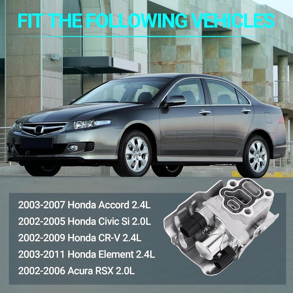 15810-RAA-A03 VTEC Solenoid Spool Valve with Oil Pressure Switch & Gasket - Fit for 2002-2011 Honda Acura - 2.4L Accord, CR-V, Element, 2.0L