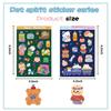 8PCS Cartoon Object Stickers Cute Cartoon Bear Baking Doodle Collage Computer Cell Phone Laptop Decoration Waterproof Stickers