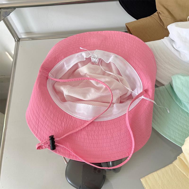 Women Quick Dry Bucket Hat Sun Protection Wide Brim Foldable Outdoor Hiking Camping Panama Cap with Bow Embroidery