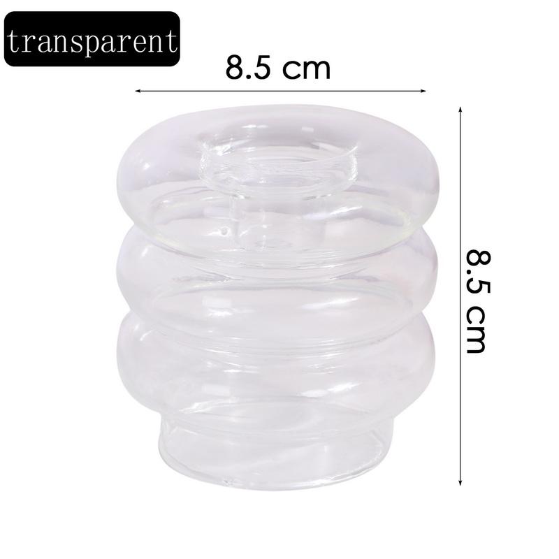 Glass Candle Holder 2 In 1 Vases Room Decoration Accessories Candle Holder Dining Table Home Decor European Wedding Decoration