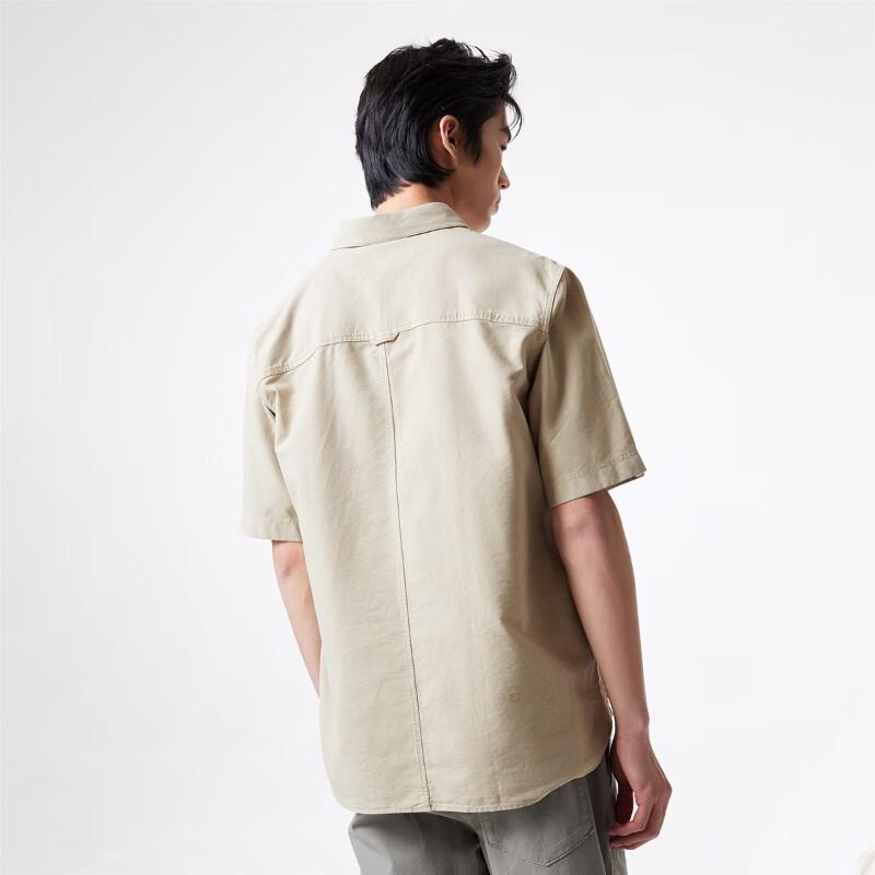 JACK&JONES Men's Loose Fit Embroidered Turn-down Collar Short Sleeve Shirt