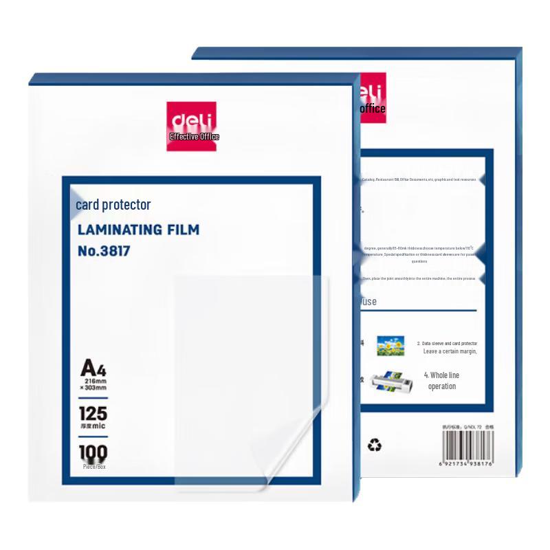 Deli A3 Transparent Laminating Pouches