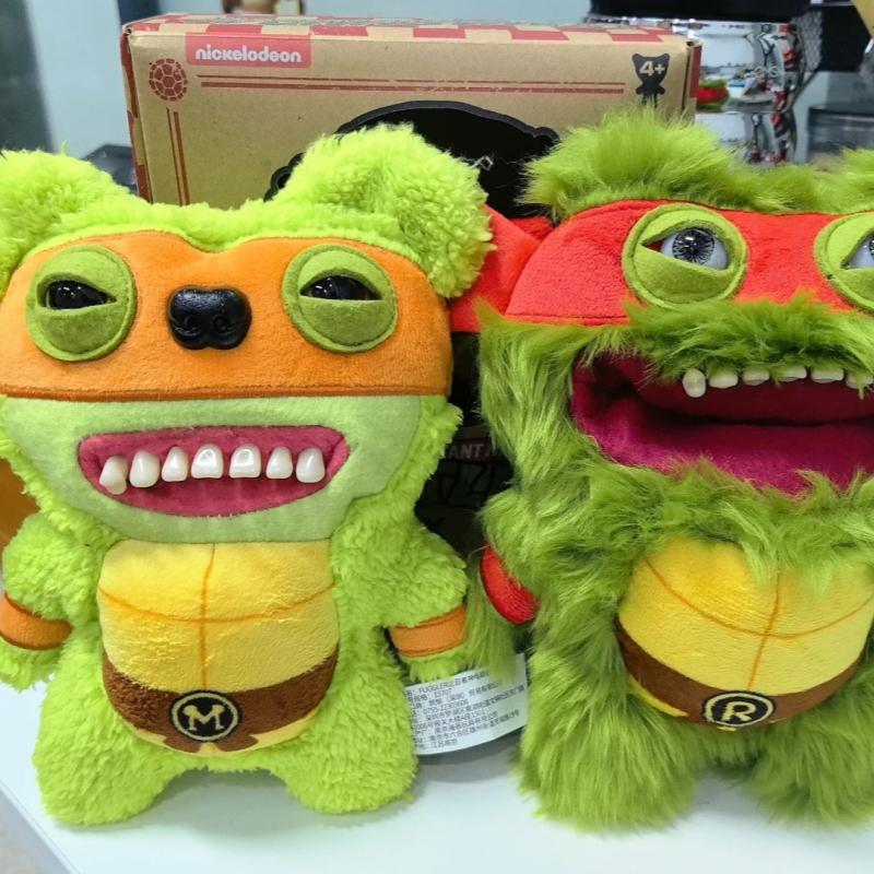 Official Fuggler X Tmnt Teenage Mutant Ninja Turtles Funny Ugly Monster Soft Plush Doll Leonardo Collectible Toys Gifts For Fans