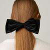 UNI.J Satin Big Double Ribbon Hair Clip Ia162
