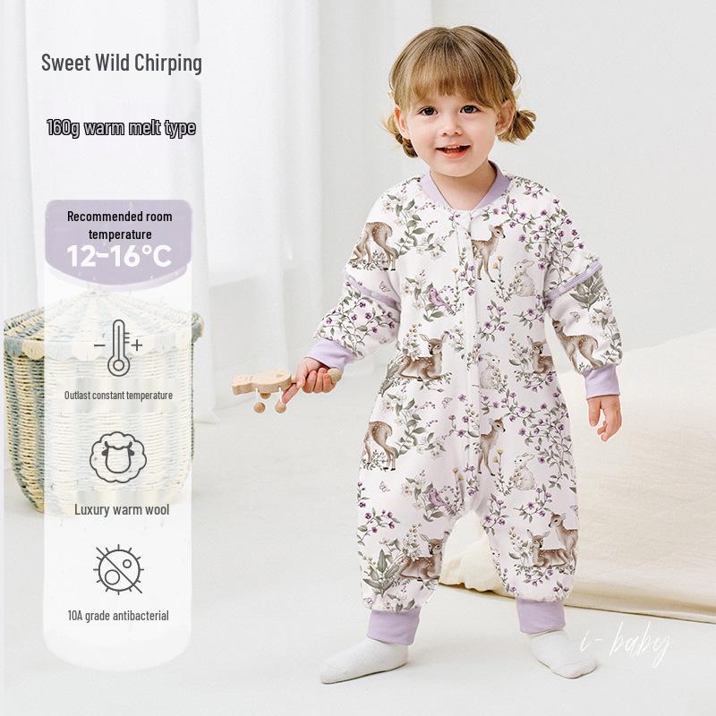 iBaby Wool Baby Sleeping Bag - Autumn/Winter Anti-Kick Quilt