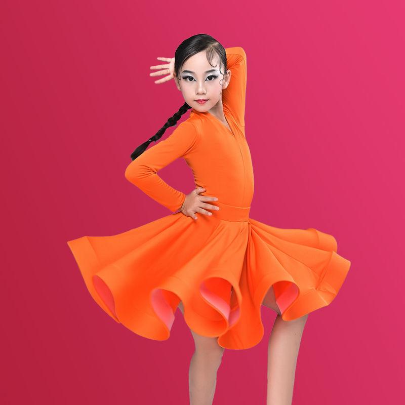 Girl Latin Dance Training Costume Children's Performance Costume Competition Regulations Latin Dance Dress