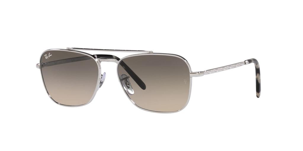 Ray-Ban New Caravan Sunglasses RB3636 003/32 58 - Polished Silver / Crystal Grey Gradient Glass Lens